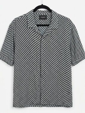 The Kooples Cuban Check Short Sleeve Shirt - Men's Medium